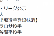 【11/2公示】巨人　デラロサと鍵谷を登録抹消