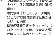 Ｊリーグ再開とプロ野球開幕「延期望ましい」専門家が中間答申
