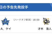 【公示】DeNA昇降なし　予告先発（DB-T）ケイ×才木浩人