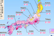 外国人「日本には桜開花予想マップまで出してるらしいぞ！」