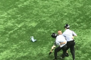【動画あり】東京ドームで試合終了後に観客が乱入　警備員に取り抑えられるｗｗｗｗｗｗ