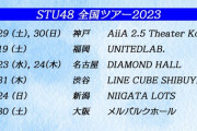 【朗報】STU48全国ツアー2023開催決定