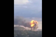 ロシア軍支配下のゴルロフカで大爆発、ウクライナ軍がHIMARSで攻撃か