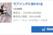 【＝LOVE】19thシングル「ラブソングに襲われる」初日売上260,454枚　過去最高売上更新🎊