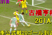 【動画】2ゴール1アシストの古橋亨梧、今季公式戦20得点到達！ 岩田智輝もデビューのセルティックがカップ戦で大勝