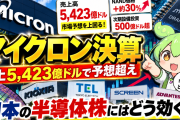 マイクロン決算、売上5,423億ドルで予想超え｜キオクシアなど日本の半導体株への波及を図解