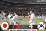 3月10日　日本１３－４韓国　3点先制許すもすぐさま逆転！二桁安打13得点の猛攻でライバル韓国に大勝し2連勝！