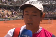 西岡の全仏ベスト16入りにインタビュアーが大興奮ｗこれ半分親戚のおっちゃんだろｗ