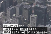 【悲報】小中高生の自殺者数が514人　初の500人超えで過去最多