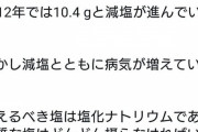 「塩化ナトリウムは身体に悪い！天然の塩を食べましょう」運動が広がる