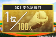 【2021】プロ野球100人分の1位　変化球部門