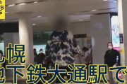 【北海道】札幌の地下鉄駅でナタを持って暴れていた酒の悪魔を逮捕