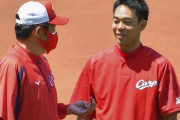 カープ佐々岡監督「秋山の加入でチームの雰囲気も変わりました」