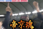 阪神の捕手・原口に対し、対戦相手のソフトバンクベンチから「帝京魂！」。