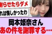 岡本姫奈さん、あの件を謝罪する…【乃木坂46・乃木坂工事中・岡本姫奈】