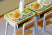 私が小学校に入学したときは、給食がまずかった。平たいアルミカップに入った目玉焼きの下には切り昆布？とにんじんの千切りが敷き詰められ…