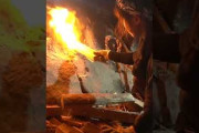 3日間火を見続けて作る赤い陶器 制作工程に海外から反応
