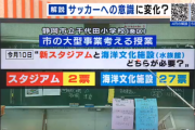 【悲報】 先生「静岡にサッカースタジアムと水族館どちらが必要か投票しよう」