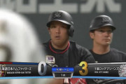 GIF画像　安田・井上連続タイムリー！ロッテ初回から一挙3点！！