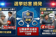 【埼玉県警】維新候補者の運動員に暴行「選挙の自由妨害の疑いで逮捕」→自称会社員の男は中国籍と判明