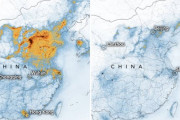 【コロナで浄化】中国の大気汚染がコロナ自粛で解消された画像をNASAが発表。。。