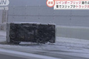 【画像あり】東京民さん、雪なのにノーマルタイヤで出動 → 最悪の展開に・・・