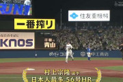 フジテレビ「世界を越えた」「HRの頂」に対しバレンティンは？の声【村上56号】