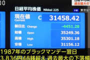 【悲報】日経平均、歴代最悪の3836円安を超える-4451円安でフィニッシュ