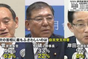 党員投票したところで菅圧勝だったな　～　次の首相「菅義偉」46%　自民支持層では63%　石破は野党支持層で圧倒的にリード　世論調査