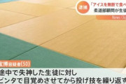 柔道部顧問、冷蔵庫のアイス食べた部員に暴行　１０回以上投げ技、失神したらビンタで起こし更に投げ技