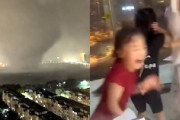 【動画】中国湖北省黄岡市を襲った巨大竜巻の様子(@_@;)