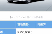 外車に嫉妬する底辺「ベンツはドイツじゃ大衆車！！」ぼく「どれどれ本国での値段はっと」