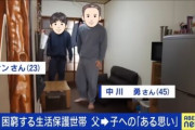 生活保護を受ける45歳の父親と23歳の息子の家族が登場し物議