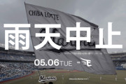 ロッテ、本日は一軍も二軍も雨天中止