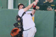 【阪神】昨秋支配下昇格の２年目野口恭佑が特打で怪力披露　５連発など岡田監督の前で猛アピール