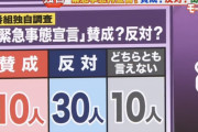 【画像】緊急事態宣言再発令、2割のみ賛成