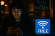 閉店後のカフェWi-Fiを「タダ乗り」...  店の前で夜な夜な動画をDL「こ行いは違法ですか？」