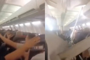 【恐怖】激しい振動で天井が崩壊したボーイング737の機内映像(((ﾟДﾟ)))