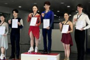 西日本選手権アイスダンス予選会　1位 吉田唄菜 森田真沙也 選手 2位 田中梓沙 西山真瑚  選手 3位 小松原美里 小松原尊  選手