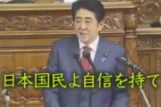 安倍晋三首相（当時） 「日本国民よ、自信を持て！」 「私たちの努力で、再び成長することができる！」 「世界の真ん中で、輝くことができる！」