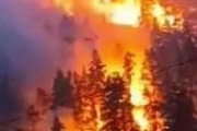 【動画】ロシア西部、山火事発生　マリーヤマンタウマウンテン