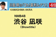 【渋谷凪咲】アメトーーク『芸人ドラフト会議』で麒麟・川島さんがなぎさを4位指名
