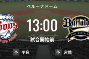 【試合実況】西武スタメン 先発:平良（2023.5.28）