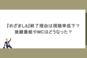 『めざまし8』終了理由は視聴率低下？後継番組やMCはどうなった？