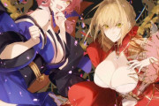 【FGO】玉藻ちゃん＆ネロちゃまイラスト！！　赤青コンビ最高ですね！