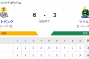 【試合結果】ヤクルト3-6ソフトバンク　山田哲人4号2ラン！高橋奎二4回途中5失点で敗戦
