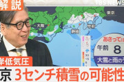 【緊急】東京都心で「3cm」の「大雪」の可能性