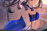 【FGO】ドレス姿の青子イラスト！！　青いドレスが似合いますね！！
