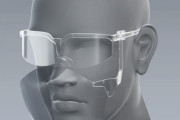 飲食用フェイスシールド販売へ・・・飲食時はワンタッチで口元のシールド部分を開閉できる