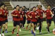 冨安ら日本代表、ジッダで初練習　サッカーW杯最終予選